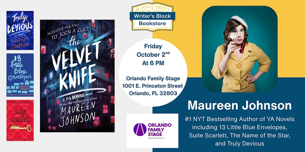 Meet YA Author Maureen Johnson at Writers Block Bookstore